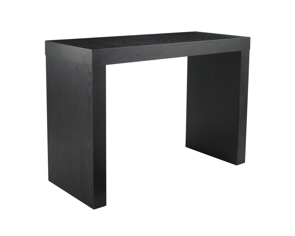 Sunpan Faro Urban Bar Table - Stylish Solid Ash Design with Room for Four Stools, Perfect for Any Space Black