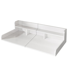 English Elm Washer 54" MDF Laundry Countertop with Raised Edge and Non-Slip Pads, Double-Layer Organizer White W2641P279969