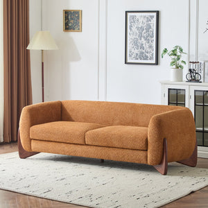 English Elm Christopher Knight Home® - 82Inches Caramel Boucle Sherpa Sofa - Plush Comfort, Modern Design, Cozy Living Room Essential N771P205090W_N771P205091W