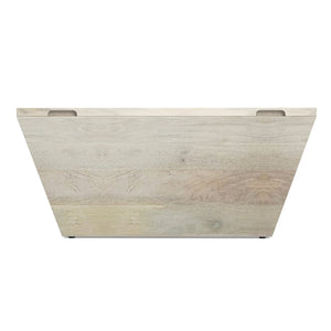 English Elm Abba Solid Mango Wood Lift Top Coffee Table with Dual Hidden Storage Compartments White B136P429096