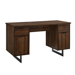 54" Executive Desk Dark Walnut DW54PEREXDW Walker Edison