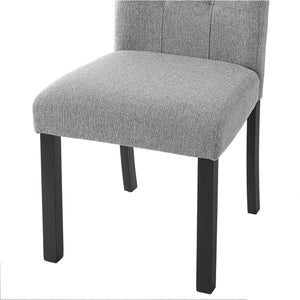 English Elm 6 Piece Dining Set with Rectangular Solid Wood Table, Upholstered Chairs & Bench, Rustic Charm, Easy Assembly, Seats 6 Black+ Gray N752S000011B