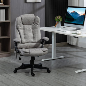 English Elm HOMCOM High-Back Massage Office Chair with 6-Point Vibration, Lumbar Heat, Recline & Remote Control W2225P200737