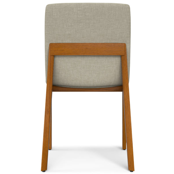 English Elm Selena Scandinavian Dining Chairs Set of 2 – Ash Wood Frame, Linen-Look Upholstery, Padded Comfort, Brown Finish B136P266931