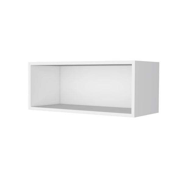 English Elm White Melamine Wall Mounted Open Shelf Cabinet for Kitchen Pantry Spice Storage B062P493014