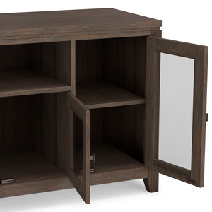 English Elm Cosmopolitan 72" Wide Tv Media Stand - Handcrafted Solid Wood With Farmhouse Brown Elegance & Storage B136P158552