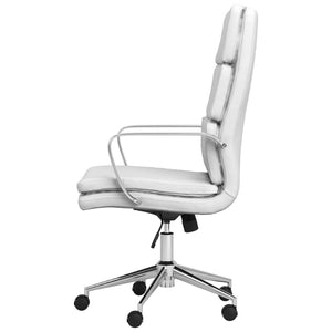 English Elm Molly Leatherette High Back Office Chair with Chrome Base and Ergonomic Arm Support B062P451989
