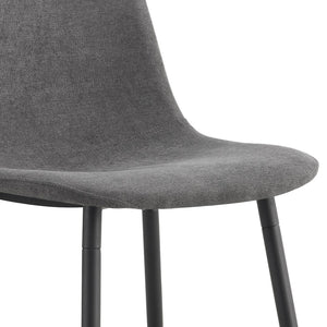 English Elm Table & 8 Dark Gray Chairs Set - 71X35.4" Black Grain Dining Table With Storage & Minimalist Design W1151S04264-GIGA