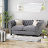 Christopher Knight Home® - Noble House - Somerville Traditional Chesterfield Loveseat Sofa