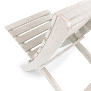 English Elm Grandcourt Recycled Hdpe Outdoor Folding Chair with Marine Grade Hardware for Patio Use Ivory B2745P409677