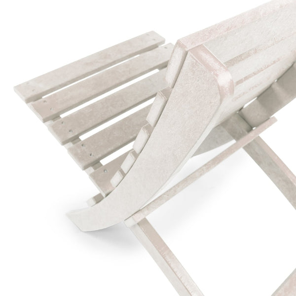 English Elm Grandcourt Recycled Hdpe Outdoor Folding Chair with Marine Grade Hardware for Patio Use Ivory B2745P409677