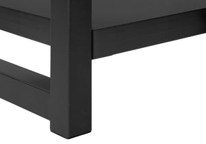 English Elm Accent Table Two Tier Narrow Black Laminate Metal Legs Modern Living Room Bedside B2710P218937