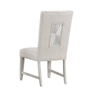 English Elm Diaz Wood Dining Side Chairs Set of 2 Tapered Leg Poplar Frame in Light Gray B056P416966