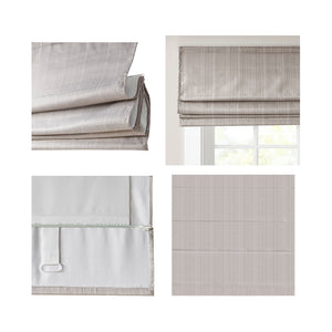 English Elm Basketweave Room Darkening Roman Shade with Thermal Foam Backing, Cordless, OEKO-TEX Certified taupe 6.08 L x 10.5 W x 7.5 H B03598290