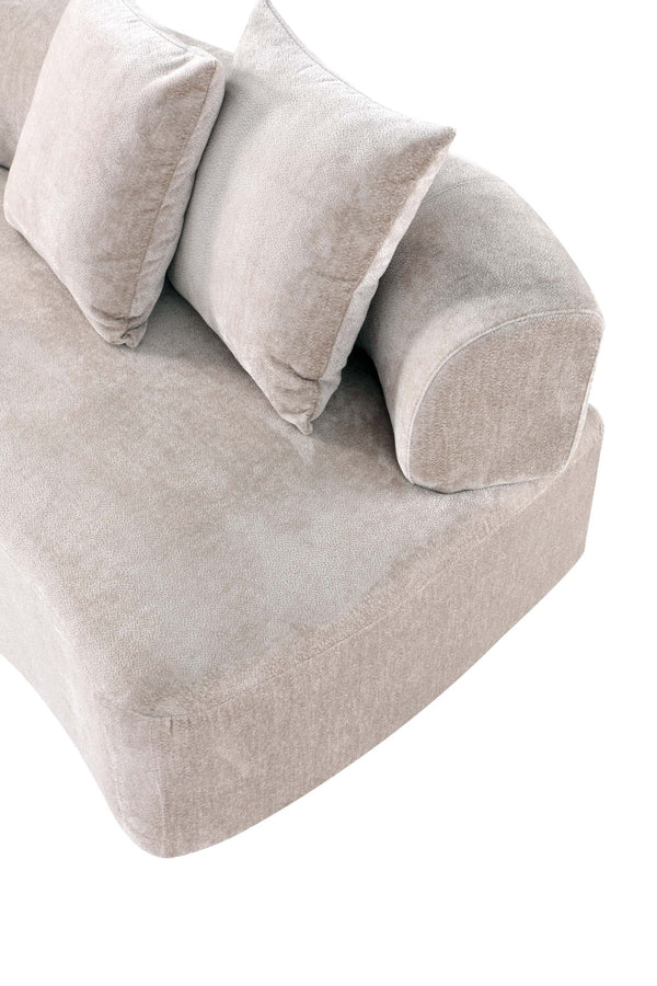 English Elm Verandah 112" Chenille Sofa In Soft Beige - Stylish, Durable Comfort For Living Rooms & Lounges! B365P398111-GIGA