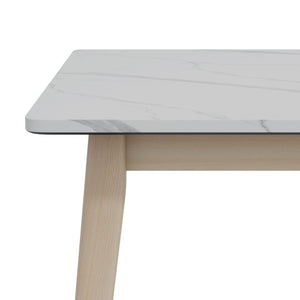 English Elm Studio Round Cement Gray Dining Table with Whitewashed Solid Wood Legs for Small Spaces B127P495090