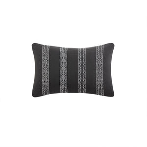 English Elm 4 Printed Comforter Set Black/Ivory King Cal King - 4-Piece Microfiber Comforter, Shams & Throw Pillow, Hypoallergenic B035P148341