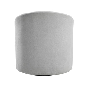 English Elm Light Gray Boucle Swivel Barrel Chair with Solid Wood Frame, 360° Swivel, Foam Over Coils, No Assembly Required B011P305081