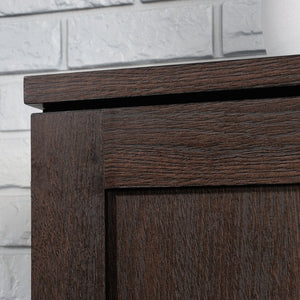 English Elm Storage Cabinet - Versatile Slim Design With Brown Finish For Organized Home & Office Spaces B356P367770-GIGA