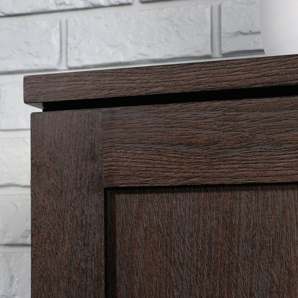 English Elm Storage Cabinet - Versatile Slim Design With Brown Finish For Organized Home & Office Spaces B356P367770-GIGA