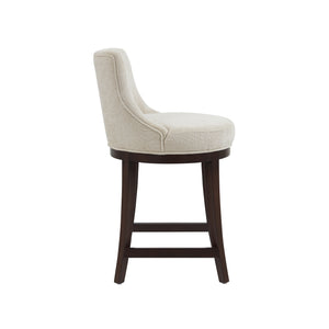 English Elm Lucia Natural Chenille Counter Stool - Ergonomic Beech Wood Legs For Comfort & Style In Any Space B365P398050