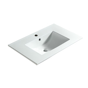 English Elm 075 Ceramic Basin White - Deep, CUPC-Certified Sink with Glossy Scratch-Resistant Finish, Eco-Friendly Durability W3520P345850