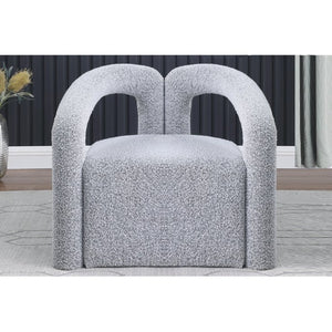 English Elm Modern/contemporary Boucle Accent Chair Sculptural Tubular Frame for Living Room Gray B011P426600