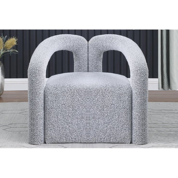English Elm Modern/contemporary Boucle Accent Chair Sculptural Tubular Frame for Living Room Gray B011P426600