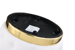 English Elm 360 Degree Swivel Cuddle Barrel Accent Storage Chairs Plush Velvet Round Armchair with Hidden Storage and Luxurious Comfort White W1420P198929