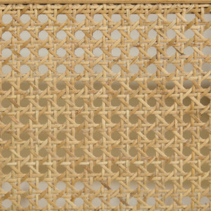 English Elm French Louis Dining Chair Set of 2 with Carved Solid Wood Frame, Rattan Back, Plush Foam Seating, 300lb Capacity Beige W1143P335056