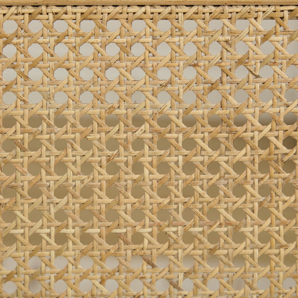 English Elm French Louis Dining Chair Set of 2 with Carved Solid Wood Frame, Rattan Back, Plush Foam Seating, 300lb Capacity Beige W1143P335056