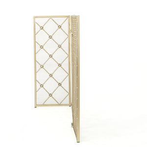 English Elm Christopher Knight Home® - FIRE Prater Iron Fireplace Screen - Black Finish Decorative Hearth Guard, Embers Protection, No Assembly Needed 61128.00GLD