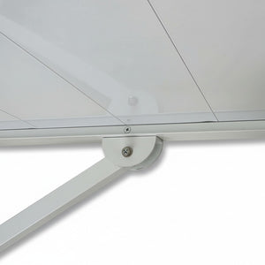 English Elm Haze Aluminum Outdoor Awning White Powder Coat Architectural Entry Door Weather Shield B2755P462226