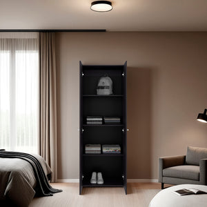 English Elm FM Tolleson 3-Door Tall Wardrobe Cabinet with Full-Length Rod, 4 Shelves, Scratch-Resistant Finish Wenge 71.26 L x 20.08 W x 5.51 H B128P361090