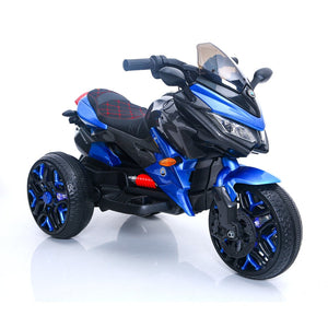English Elm Kids Electric Three Wheel Motorcycle with Led Lit Wheels Pu Seat and Bluetooth Audio W1760P252040