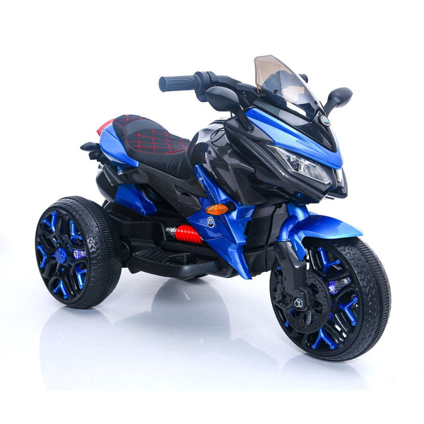 English Elm Kids Electric Three Wheel Motorcycle with Led Lit Wheels Pu Seat and Bluetooth Audio W1760P252040
