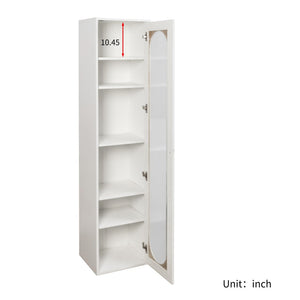 English Elm Organizer Rolling Three Tier Pantry Storage Cabinet with Wheeled Base Slim Fit W331P379950