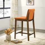 English Elm Ashcroft Furniture - Shannon Counter Chair In Burnt Orange Velvet