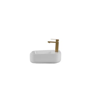 English Elm Bothwa Square Ceramic Vessel Sink Glossy White Cupc Certified Countertop Bath Basin B2724P262845