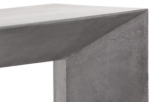 Sunpan Nomad Console Table – Stylish Grey Concrete Design with Unique Texture for Indoor & Covered Outdoor Spaces