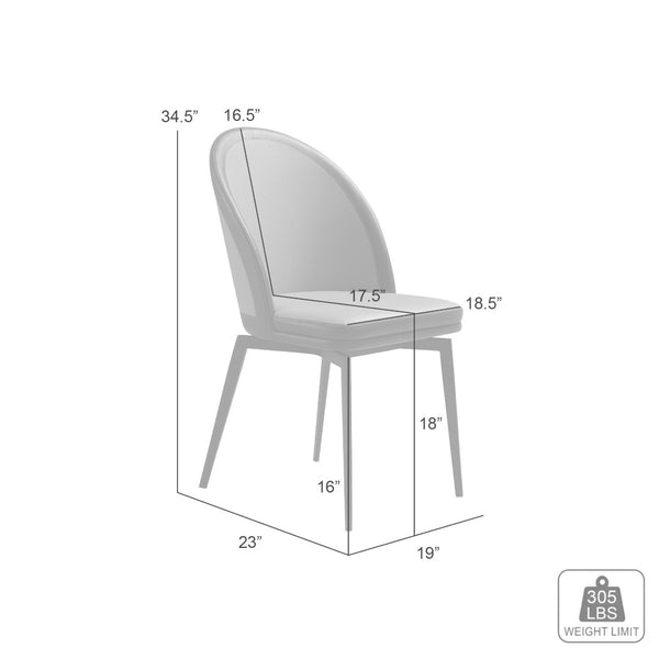 English Elm Abel Swivel Faux Leather Dining Chair Set Contoured Back Industrial Modern Style B2736P464804