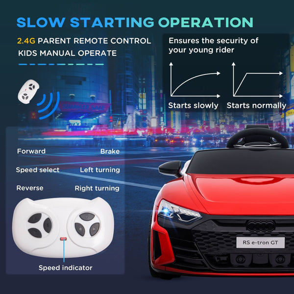 English Elm Aosom Licensed Audi Rs Electric Ride on Toy Car with Remote Control and Suspension W2225P200870