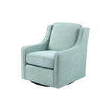 Madison Park Harris Transitional Chenille Swivel Chair MP103-0702 Dusty Aqua