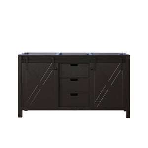 English Elm Brown Double Bath Vanity 60-in W x 22-in D with Soft Close Drawers, Solid Wood Frame, Ample Storage B2731P260045