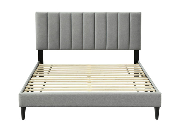 English Elm Full Sized Channel Bed In A Box With Usb Port – Modern Upholstered Design For Stylish Comfort! B2699P230418