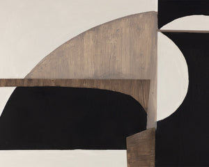 Sunpan Good Neighbours (Set Of 2) - Unique Hand-painted Art, 40" X 54" With Elegant Black Floater Frame Black Canvas A0401