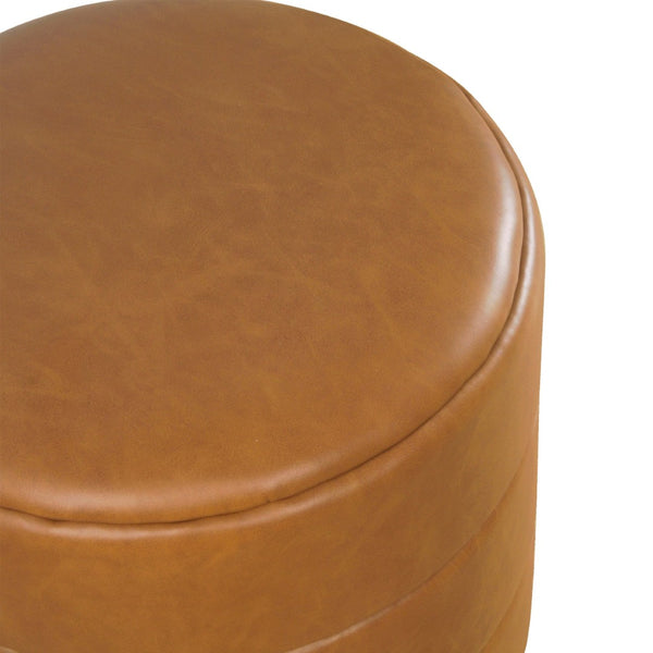 English Elm Soa Woven Fabric Cube Ottoman with Tray Lid and Hidden Storage for Living Rooms Caramel B056P416994