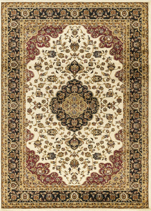 English Elm Classic Cream Medallion Area Rug Traditional Ornate Pattern for Living or Dining Rooms B186P452231