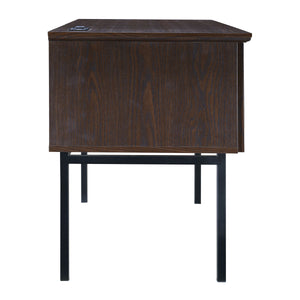 OSP Home Furnishings Jefferson Executive Desk W/Power Espresso