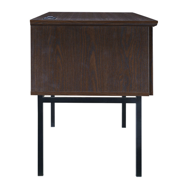 OSP Home Furnishings Jefferson Executive Desk W/Power Espresso